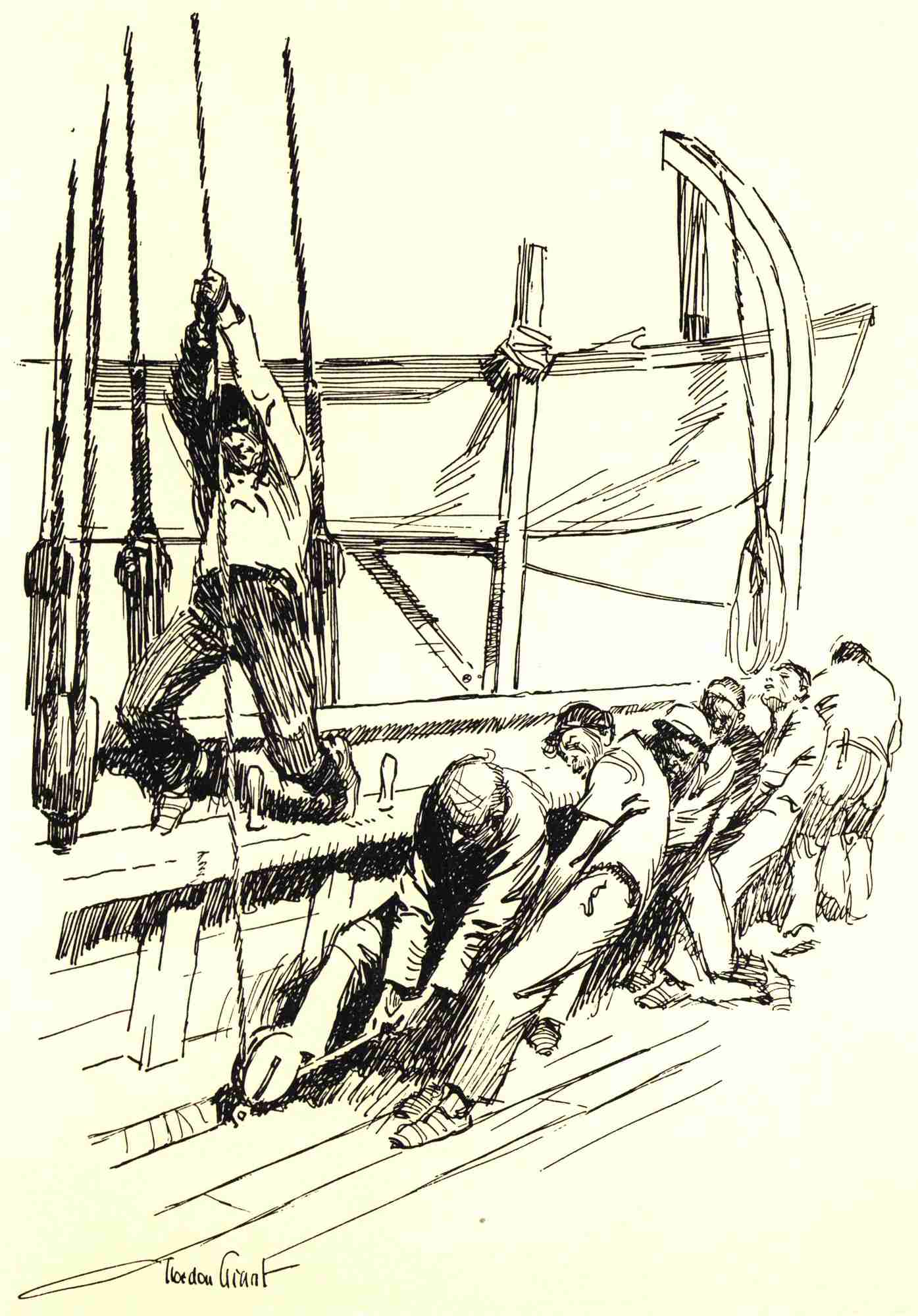 Hoisting Topsails