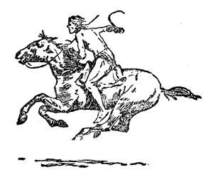 Indian on galloping horse