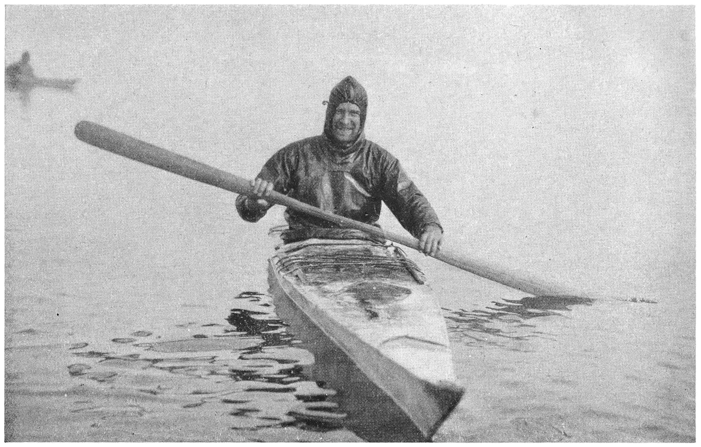 Robert Peary Tries a Kayak.