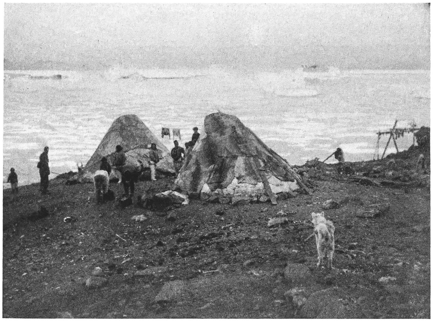 Tupiks, the Eskimo Summer Houses Made of Skins, at Karnah.