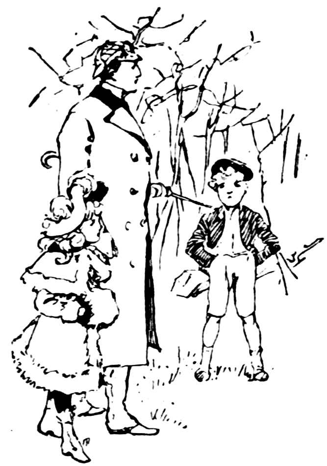 Man with boy and girl