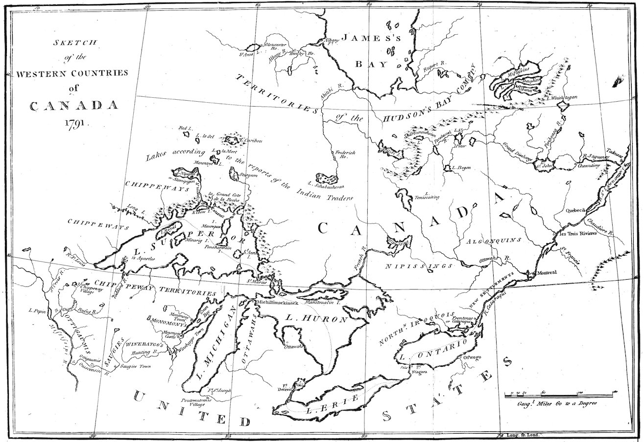 _SKETCH of the_ WESTERN COUNTRIES of CANADA 1791