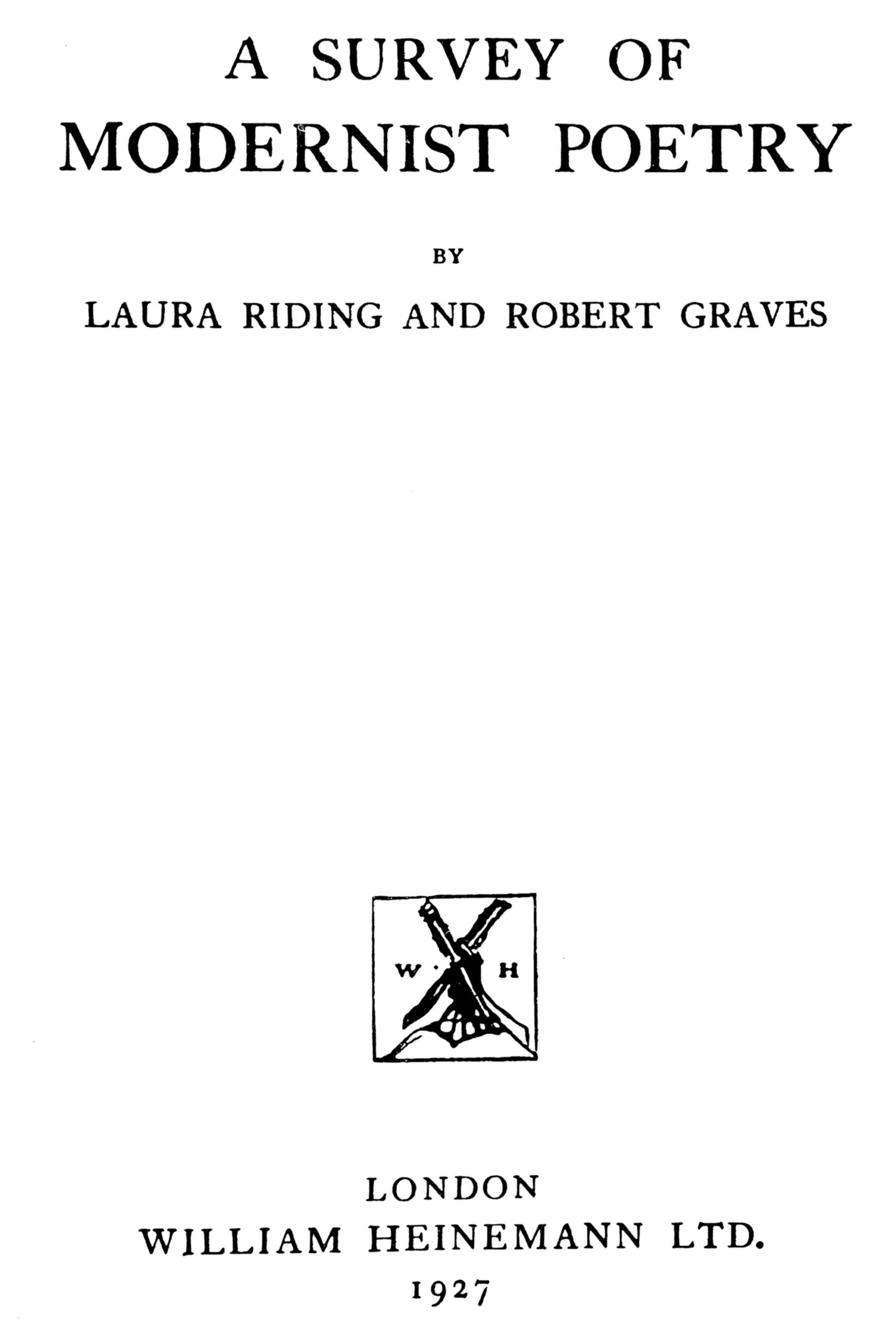 The authors examine the work of E. E. Cummings, T. S. Eliot, Edith Sitwell, Marianne Moore, and others in regard to form and subject comparing them to the older poets.