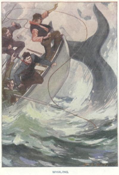 [Illustration: WHALING.]