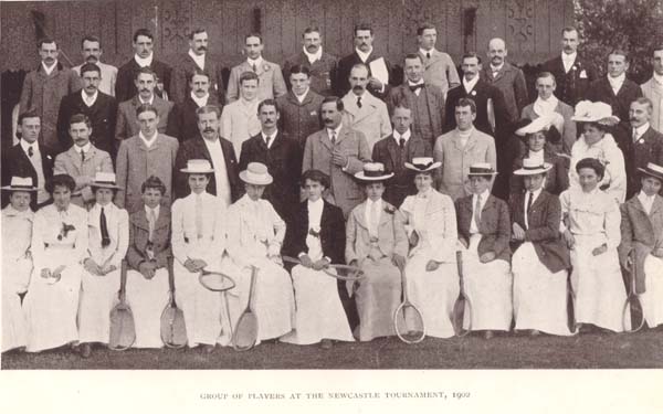 GROUP OF PLAYERS AT THE NEWCASTLE TOURNAMENT, 1902