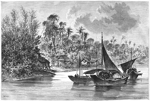 De rivier van Davao.