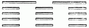 Fig. 38. Cavalry division of five regiments.

Cavalry deployed should be in checkered order rather than in full
lines.