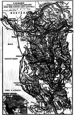 L'ALBANIE. Itinraires dresss par Mr. G. LOUIS-JARAY