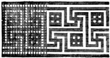 Showing proportions of a complex fret pattern