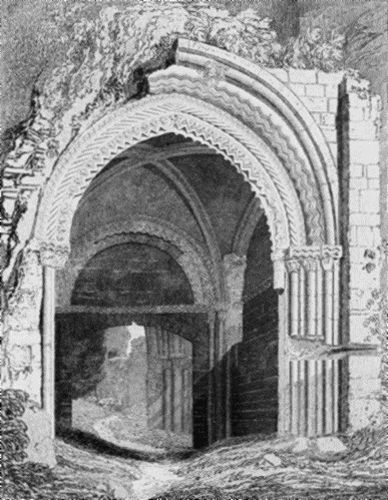 Jumieges.
Arch on the West Front.