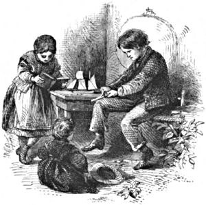 Three children playing