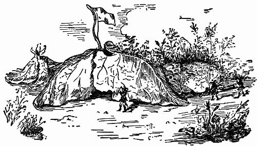 Fig. 37.—The Hospital Tent and Marque of the Sanitary Corps.
