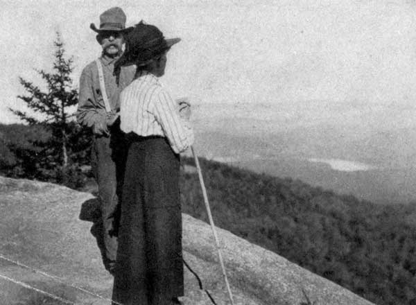 Jim entertaining a guest on the mountain