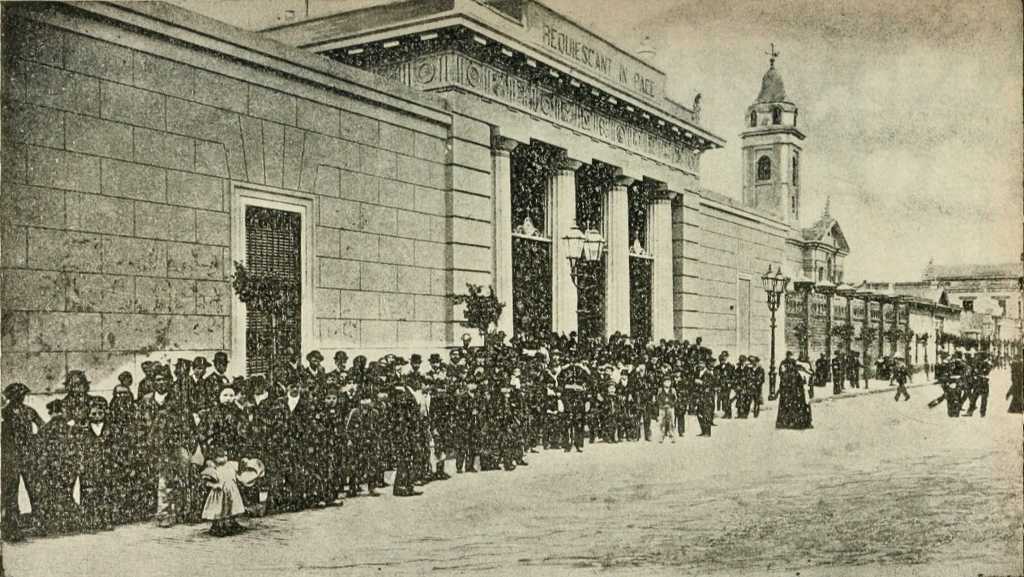 GATEWAY OF THE CEMETERY AT BUENOS AIRES.