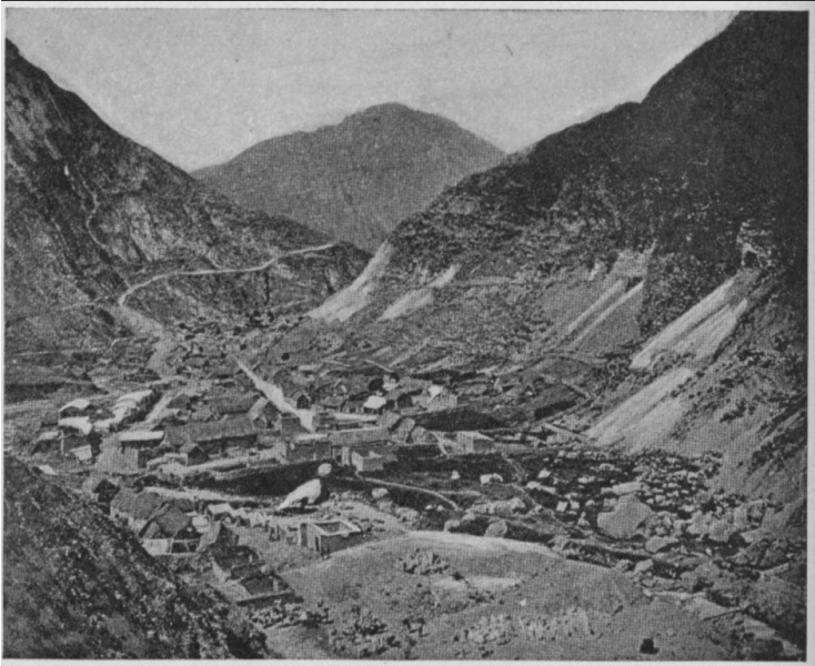 VILLAGE OF CHICLAY ON THE OROYA RAILWAY, 12,200 FEET ABOVE
THE SEA.