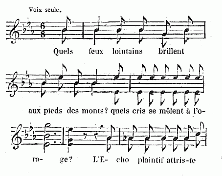 notation musicale: Voix seule.