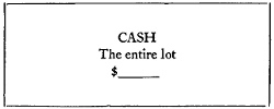 CASH The entire lot $