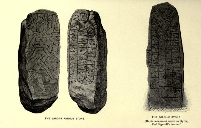 The Larger Aarhus Stone—The Sjlle Stone
(Runic monument raised to Gyrth, Earl Sigvaldi's brother.)