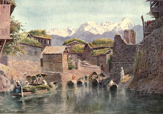 MARKET BOATS ON THE MAR CANAL, SRINAGAR