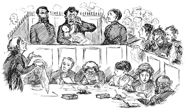 Consider, Ladies and Gentlemen of the Jury, the sad
position in which my Client is placed—deserted by his Wife and left to
 support himself and tender Infant by his own Exertions