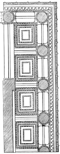 Fig. 164.—Ceiling from the Peripteros of the Mausoleum
of Halicarnassos. Restoration.