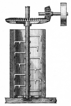 Fig. 21.—Vertical Pug-Mill, in use at Union Porcelain
Works, Greenpoint.
