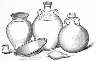 Fig. 44.—Pottery found in the Tombs above the Palaces of
Nimroud.