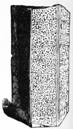 Fig. 46.—Assyrian Cylinder, inscribed with the Records
of a King’s Reign. (British Museum.)