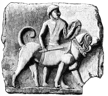 Fig. 56.—Terra-cotta Tablet, from Babylon. (British
Museum.)