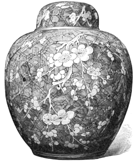 Fig. 87.—Blue-and-white Chinese, “Hawthorn” Pattern. (S.
P. Avery Coll., N. Y. Metrop. Museum.)