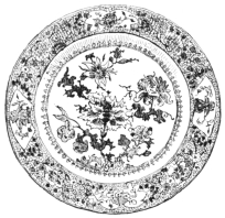 Fig. 97.—Chinese Plate. Rose Family. Sixteenth Century
(?). (Mrs. J. V. L. Pruyn Coll.)