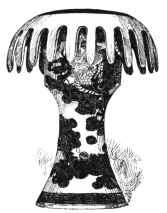 Fig. 116.—Satsuma Vase. Dragon in Red and Gold. Height,
16½ in. (Boston Museum of Fine Arts.)