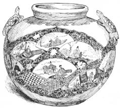 Fig. 133.—Kaga Ware. Decoration, Red and Gold. (A. A.
Vantine & Co.)