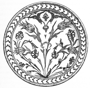 Fig. 139.—Persian Faience Plaque. (Robert Hoe, Jr.,
Coll.)