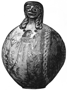Fig. 146.—Phœnician Vase, with Figure. (Cesnola
Coll., N. Y. Metropolitan Museum.)