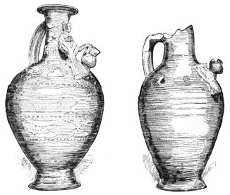Fig. 156.—Phœnician Vase, from Curium. (Cesnola
Coll., N. Y. Metrop. Mus.)
Fig. 157.—Phœnician Vase, from Curium. (Cesnola
Coll., N. Y. Metrop. Mus.)