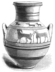 Fig. 158.—Phœnician Vase, found at Dali. (Cesnola
Coll., N. Y. Metropolitan Museum.)