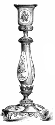 Fig. 266.—Old Sèvres, Mounted in Metal. Dark-blue
Ground. Height, 9½ in. (Mrs. J. V. L. Pruyn Coll.)