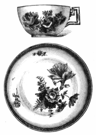 Fig. 296.—Dresden Cup and Saucer. Marcolini Period,
1796. (J. C. Runkle Coll.)