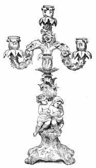 Fig. 297.—Recent Dresden Porcelain Candelabrum. (D.
Collamore.)