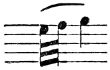 crotchet preceded by two ascending demisemiquavers