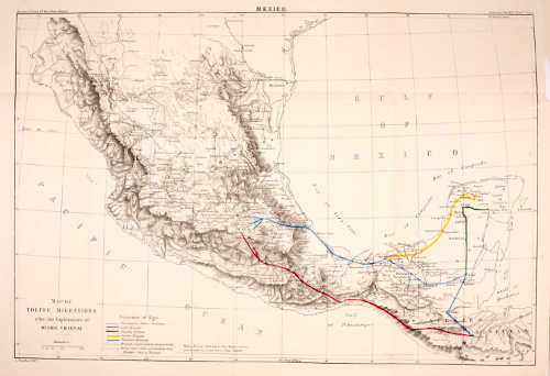 Map of
TOLTEC MIGRATIONS.