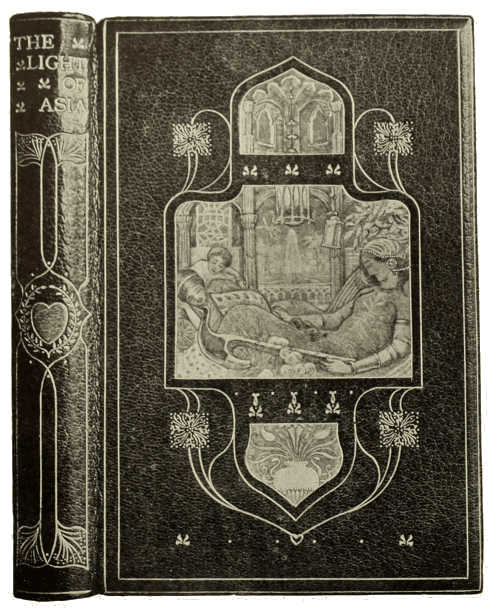 BOOKBINDING IN WHOLE CRUSHED CRIMSON LEVANT MOROCCO,
WITH VELLUCENT PANELS AND GOLD TOOLING. DESIGNED BY H. GRANVILLE FELL,
EXECUTED BY CEDRIC CHIVERS OF BATH