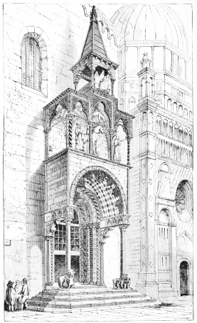 1.—NORTH PORCH, STA. MARIA MAGGIORE, BERGAMO.

Frontispiece.

