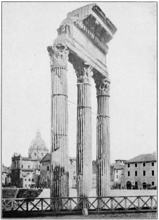 RUINS OF TEMPLE OF CASTOR AND POLLUX, ROME.