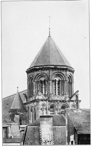 TOWER OF CHURCH OF ST. RADEGONDE, POITIERS, (VIENNE)
FRANCE.