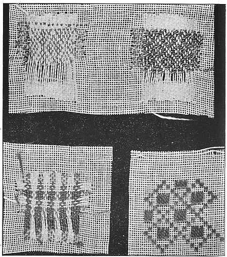 Three examples of darning (photo)