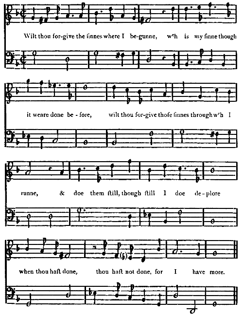 Musical notation with lyrics: