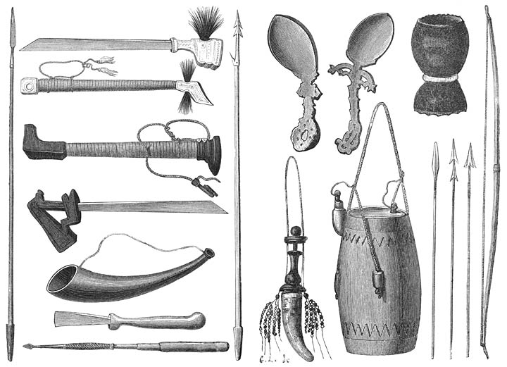 Wapenen enz. der bewoners van Timor.