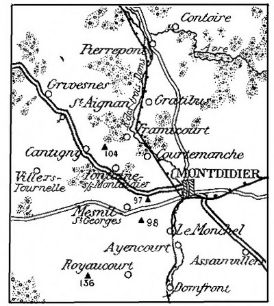 Map of Montdidier area.